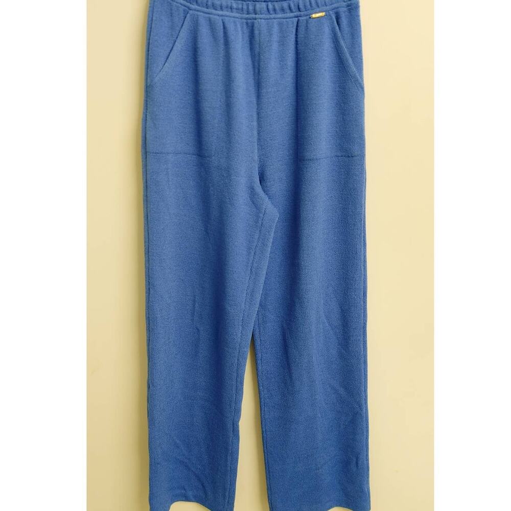 St. John Sport Pants Royal Blue Small Pull On Marie Gray Wool Blend